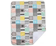 Ideenreich 2565 IDEENREICH 2565 - Coperta per bambini, quadrata, 70 x 90 cm, multicolore