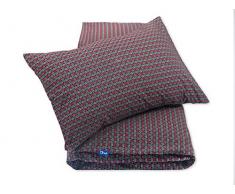 Pepi Leti 685843715573 - Biancheria da letto per bambini, motivo a cuori su sfondo nero, multicolore