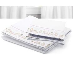 Petit Lazzari Ballerine - Set di lenzuola per culla, 50 x 80 cm, per bebè, colore: rosa