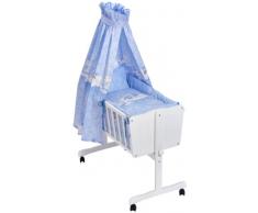 Julius Zöllner 5980219053 - completo-set di biancheria per culla Schmusefanten blu