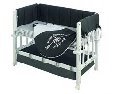 Roba Culla 3 in 1 rock Star Baby 3, Funzione Cosleeping, con Dondolo e con Ruote, Legno Bianco Incluso Tessile e Sacco Nanna