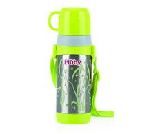 Nuby ID10278 Borraccia Thermos con Bicchiere, Grigio