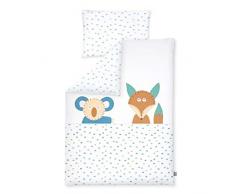 Julius Zöllner 8510119150 Fox & Koala - Biancheria da letto, 100 x 135 + 40 x 60 cm, multicolore