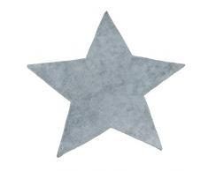 Pilepoil tappeto Star Seta e cotone (130 x 130 cm, colore: grigio chiaro