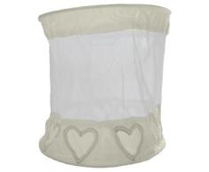 Taftan LP-098 - Paralume in rayon con motivo a cuori, colore: Bianco