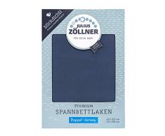 Julius Zöllner - Lenzuolo con angoli in jersey, per lettini da bambini, Blu notte, 60x120 und 70x140 cm