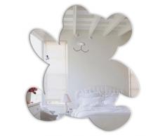 Mungai Mirrors - Specchio in vetro acrilico a forma di orsacchiotto, 30 cm