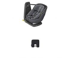 Bébé Confort Axissfix Plus Seggiolino Auto Isofix 0-18 kg, Girevole 360°, Reclinabile, ece R129 I-Size, per Bambini dai 0 a 4 Anni, Cuscino Riduttore, Authentic Graphite + Dispositivo Antiabbandono