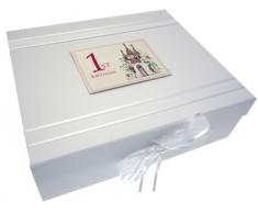 White Cotton Cards CAS2X - Castello con box porta-oggetti, per bambini età 1 anno, colore: Bianco