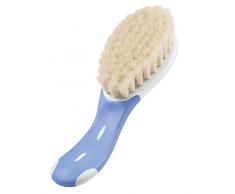 NUK, Spazzola per bebè, 100% peli di capra, Blu (blau)