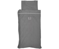 Jollein, Set copripiumino + federa, 80 x 80 cm, Grigio (grau)