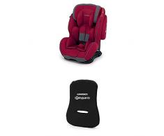 Foppapedretti Dinamyk 9-36, Seggiolino Auto, Gruppo 1/2/3 (9–36 Kg), per Bambini da 9 Mesi a 12 Anni, Rosso (Red) + Dispositivo Antiabbandono, Nero