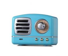 Local Makes A Comeback - Altoparlante Bluetooth retrò, radio intelligente wireless, basso, scheda audio, mini regalo creativo, blu 2