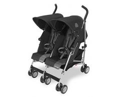 Passeggino Maclaren Twin Triumph - Leggero, compatto, facile da manovrare. Passa attraverso le porte di misura standard, cappottine e sedili reclinabili in modo indipendente. Accessori inclusi.