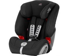 Britax Römer, Seggiolino auto, Gruppo 1/2/3 (9 - 36 kg), EVOLVA 1-2-3 PLUS , Nero (COSMOS BLACK), Larghezza seduta regolabile