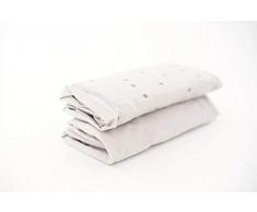 Tutti Bambini – Lenzuola regolabili, confezione da 2, grigio/grigio
