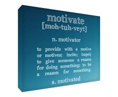 Feel Good Art High Gloss sottobicchiere in moderno design tipografico per l ufficio o casa dalla collezione motivation (toni neutri), Sky Blue Tones, 10.5 x 14.8 cm