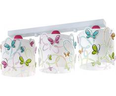 Dalber Rampe 3 - Lampada della collezione Butterfly, plastica, rosa