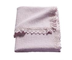 Sonnenstraße 11, Wrinkled Lace, Coperta per bambini, Rosa (rosa), 75 x 100 cm