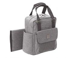 Ergobaby Borsa per Pannolini per Bambini, Zaino Mamma Neonato Multifunzione Fasciatoio Bambino Lavabile, The Take Along - Grigio