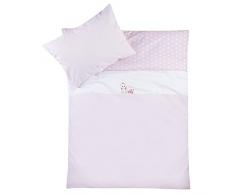 Julius Zöllner, Biancheria per lettino con applicazioneMarie, 80 x 80 cm e 35 x 40 cm, Rosa (rosa)