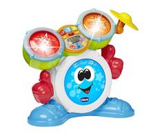 Chicco Mi Primera Batteria per bambini, strumento musicale con luci e suoni, 3 modalità di gioco