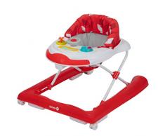 Safety 1St Bolid Girello Bambino Primi Passi da 6 mesi a 12 kg, Piano Gioco con Musica e Gioco elettronico, regolabile in altezza, Red Campus
