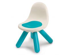 Smoby 880104 Kid - Sedia per bambini, in plastica, con schienale, per interni ed esterni, colore: blu