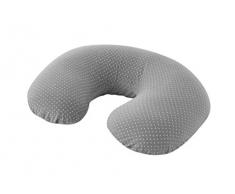 Träumeland T042002 Touch - Cuscino per allattamento e gravidanza, si adatta perfettamente, compatto e stabile, design: pois, colore: Grigio/Multicolore