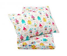 Pepi Leti 685843715306 - Biancheria da letto per bambini, motivo gabbie per uccellini, multicolore