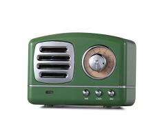 Local Makes A Comeback - Altoparlante Bluetooth retrò, radio intelligente wireless, basso, scheda audio, mini regalo creativo, colore: verde