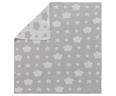 Happy Decor Kids BLC5 Coperta Lavabile Reversibile, Grigio-Bianco, 75 x 80 cm