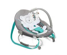 Hauck Sdraietta Neonato Leisure - Dalla Nascita a 9kg con Funzione Dondolo - Sdraietta Neonati con Schienale Regolabile, Cintura, Arco Giochi e Riduttore - Trasportabile e Antiribaltamento - Grigio