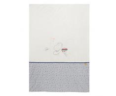 Noukies BB1610.09 Guss & Victor Coperta, Bianco/Grigio Perla, 100 x 140 cm