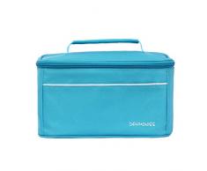 Local Makes A Comeback – Borsa per il pranzo in tessuto Oxford semplice ed elegante, impermeabile, per cibo da spiaggia, picnic, campeggio, barbecue, colore: blu