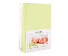 Julius Zöllner, lenzuolo in Jersey con angoli elasticizzati, confezione doppia, per lettino da bambini-