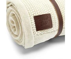 The Little Green Sheep - Coperta in pile biologico lavorato a maglia