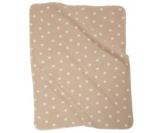 Alvi, Coperta in cotone per bambini, motivo a pois, Marrone (Mehrfarbig), 75 x 100 cm