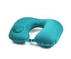 Local Makes A Comeback Cuscino Gonfiabile Portatile Automatico per Viaggi, Zaino e Aeroplano, a Forma di U per il Collo, Blu