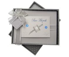 White Cotton Cards - Album portafoto, motivo: Bar Mitzvah (festività ebraica), per ragazzi