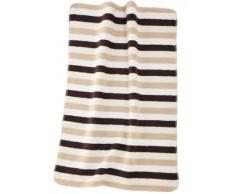 Alvi, Coperta in cotone per bambini, motivo a righe, Beige (Mehrfarbig), 75 x 100 cm
