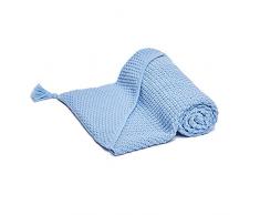 Fun with mum KNI-BLA-HOO-BLU - Coperta in cotone con cappuccio, colore: blu