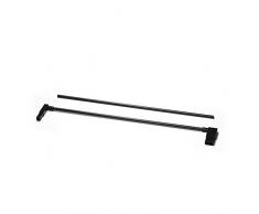 Hauck Estensione 7 cm, Compatibile con Cancelletto di Sicurezza Hauck Squeeze Handle, Trigger Lock e Deluxe Wood and Metal, Fissaggio a Pressione, Senza Fori, UnEstensione per Lato, Silver Black