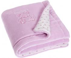 Playshoes 301701 14 Coperta del bambino, con ricami, trapuntato, 70 x 100 cm, rosa