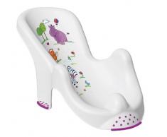 Seggiolino da Bagno ergonomico per Bambini keeeper Hippo con Funzione Antiscivolo, Dalla Nascita fino a 6 Mesi circa, Leon, Bianco