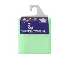 Junior Joy 6274MI Culla Federa di Cotone, Mint, Confezione da 2