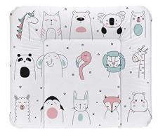 Rotho Babydesign Materassino fasciatoio Happy Faces, Da 0 mesi, TOP, 85 x 72, Bianco, 20062 0001 CX