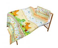 cosing 332 - 019 - 98 - Set di biancheria da letto di cotone 2 pezzi bambino - Dino, Arancione