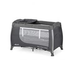 Hauck Play N Relax Center, Lettino da Viaggio dalla Nascita a 15 kg, Lettino 7 Pezzi con 2 Livelli, Fasciatoio, Uscita Laterale, Tasca in Rete, Ruote e Borsa di Trasporto, Grigio