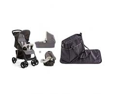 Hauck Shopper Slx Trio Set Carrozzina 3 in 1, Incluso Seggiolino Gruppo 0, Passeggino Sportivo, Pres + Hauck City Borsa Fasciatoio, Nero